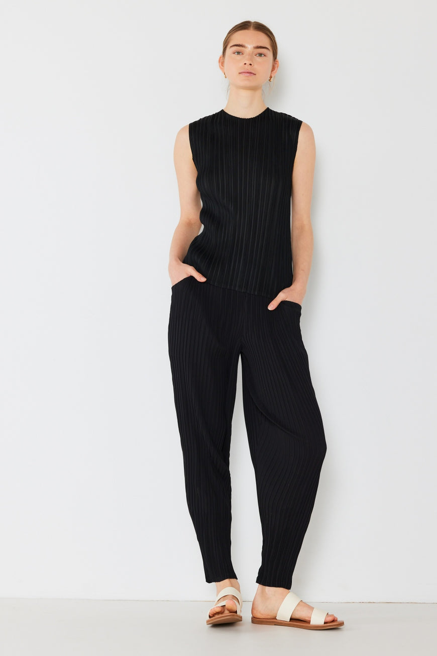 Marina West Swim Pleated Relaxed-Fit Slight Drop Crotch Jogger - TopFashionHQ