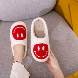 Melody Smiley Face Cozy Slippers - TopFashionHQ