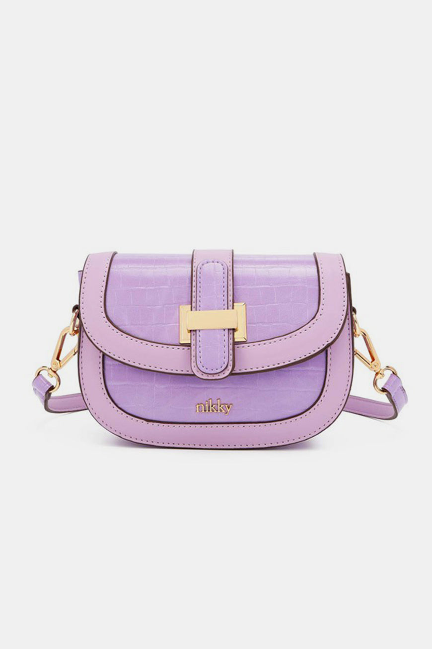 Nicole Lee USA Croc Embossed Crossbody Bag - TopFashionHQ