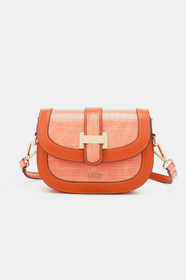 Nicole Lee USA Croc Embossed Crossbody Bag - TopFashionHQ