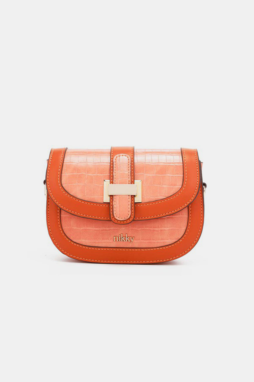 Nicole Lee USA Croc Embossed Crossbody Bag - TopFashionHQ
