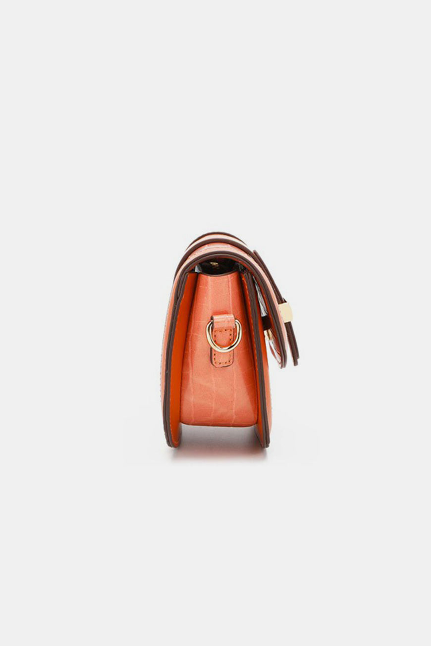 Nicole Lee USA Croc Embossed Crossbody Bag - TopFashionHQ