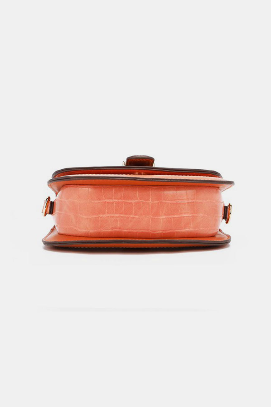 Nicole Lee USA Croc Embossed Crossbody Bag - TopFashionHQ