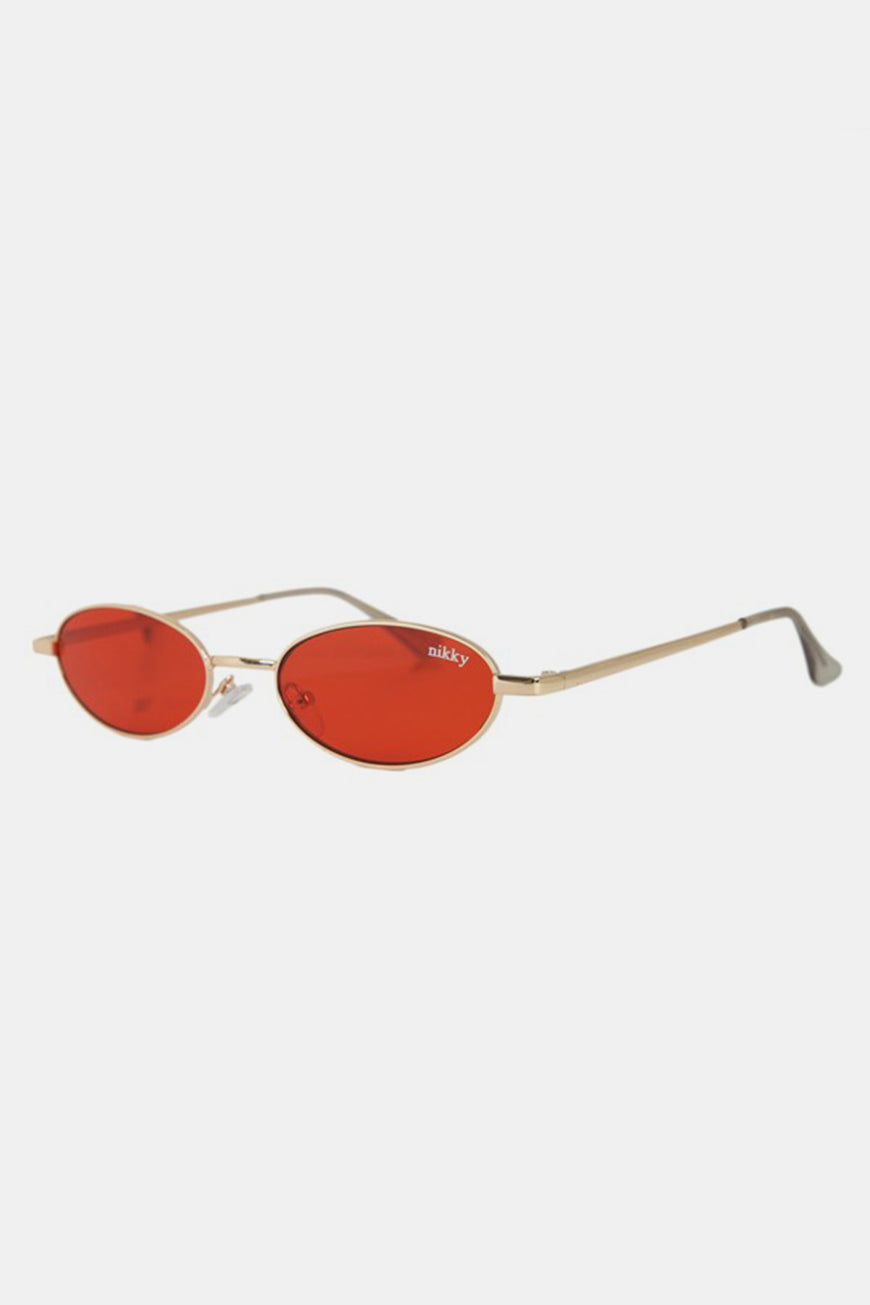 Nicole Lee USA Metal Frame Finley Oval Sunglasses - TopFashionHQ