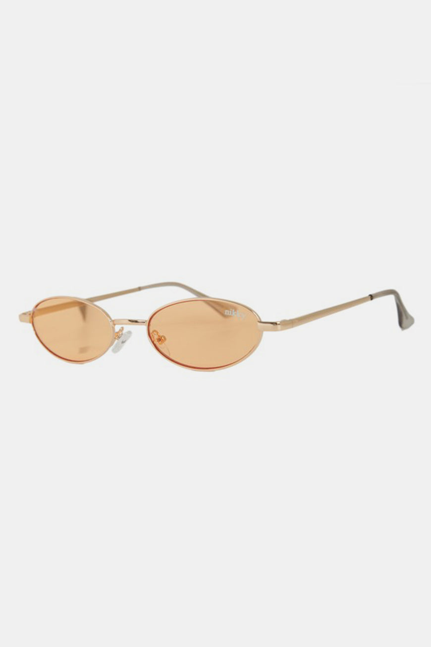 Nicole Lee USA Metal Frame Finley Oval Sunglasses - TopFashionHQ