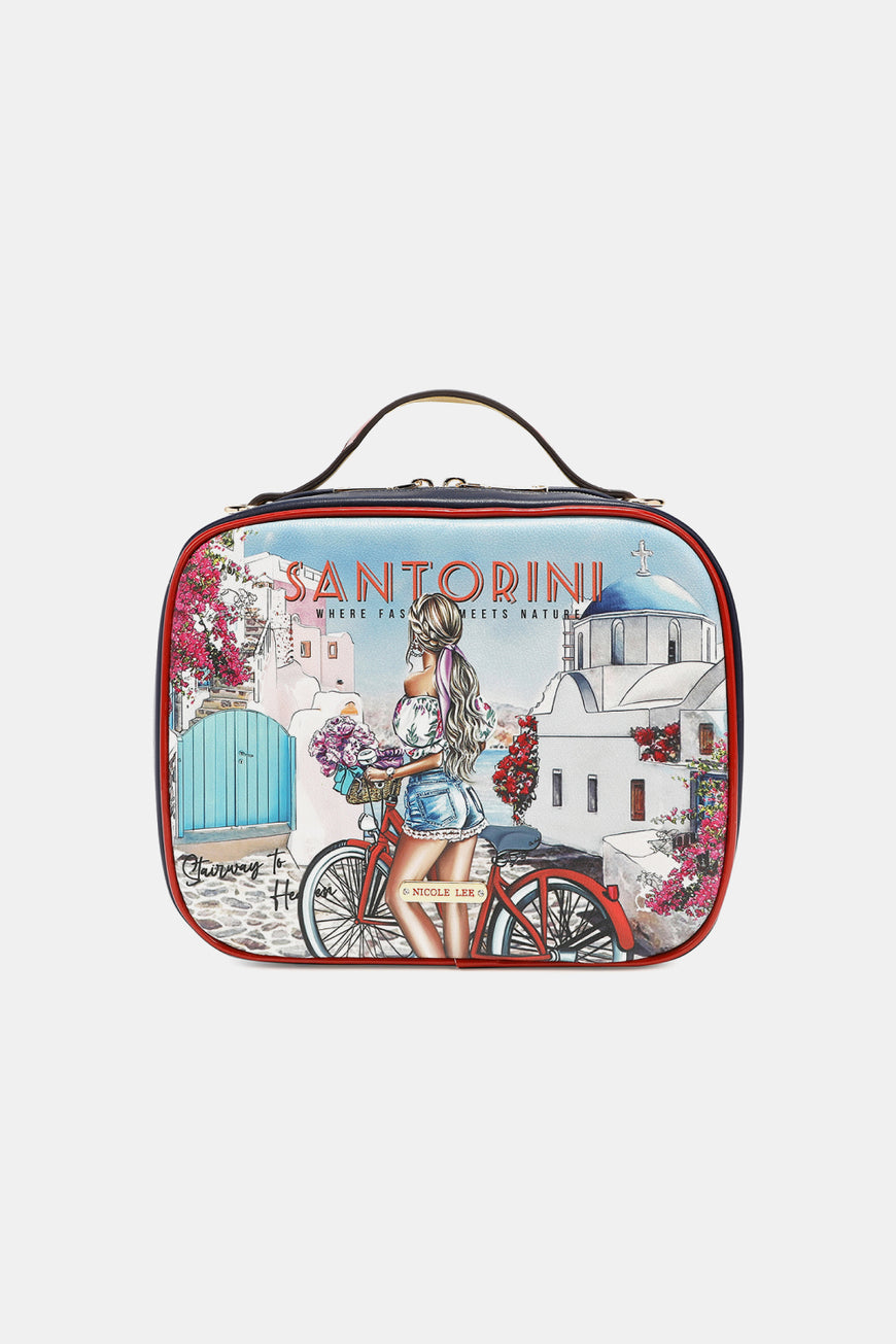 Nicole Lee USA Printed Handbag with Three Pouches - TopFashionHQ