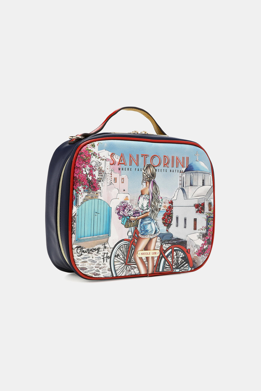 Nicole Lee USA Printed Handbag with Three Pouches - TopFashionHQ