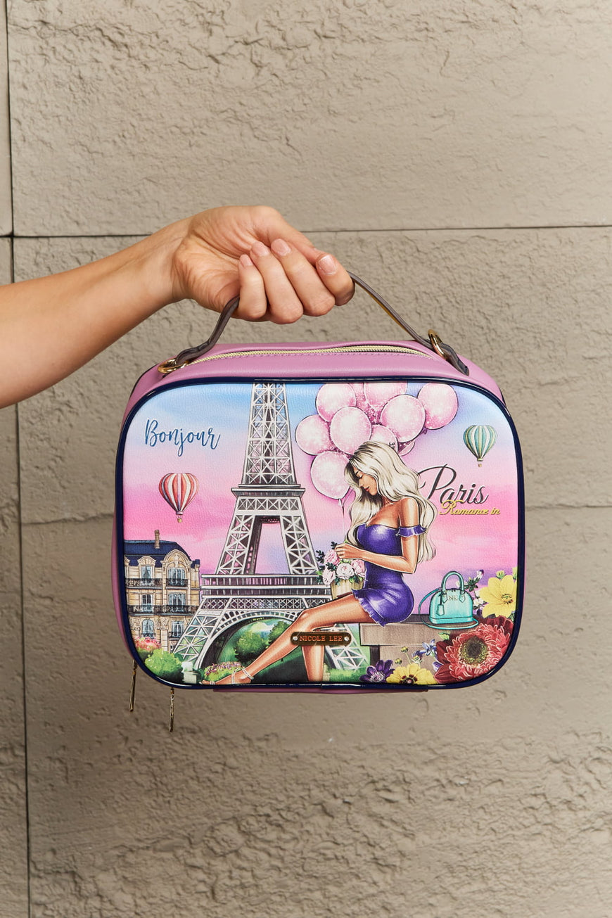 Nicole Lee USA Printed Handbag with Three Pouches - TopFashionHQ
