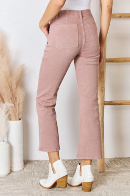 RISEN Full Size High Rise Ankle Flare Jeans - TopFashionHQ