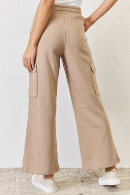 RISEN High Waist Cargo Wide Leg Pants - TopFashionHQ