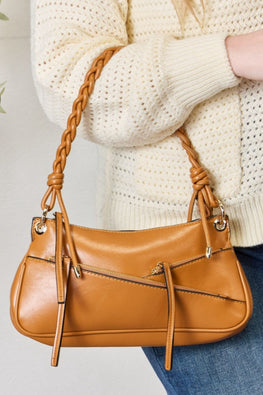 SHOMICO Braided Strap Shoulder Bag - TopFashionHQ