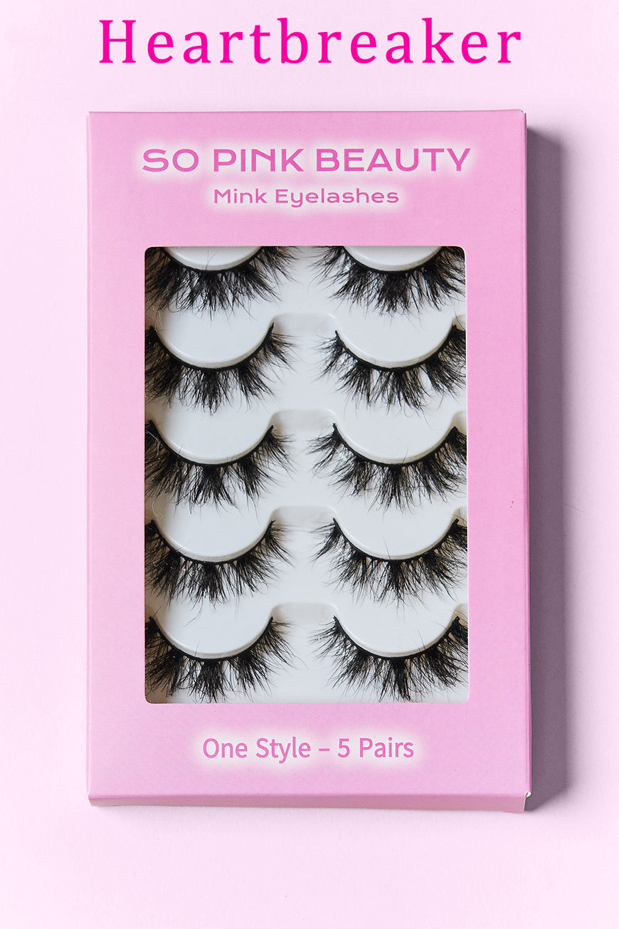 SO PINK BEAUTY Mink Eyelashes 5 Pairs - TopFashionHQ