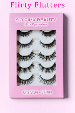 SO PINK BEAUTY Mink Eyelashes 5 Pairs - TopFashionHQ