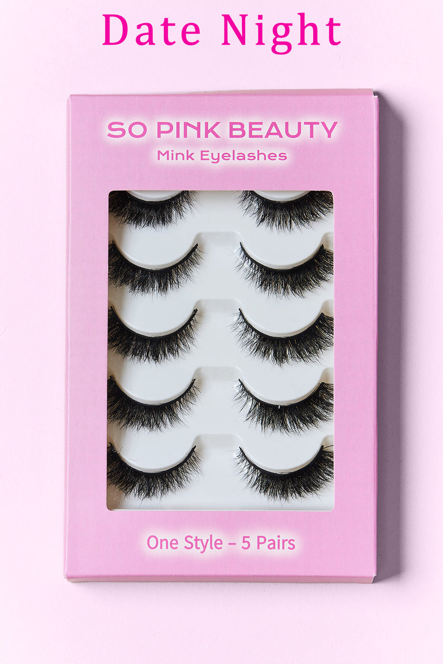 SO PINK BEAUTY Mink Eyelashes 5 Pairs - TopFashionHQ