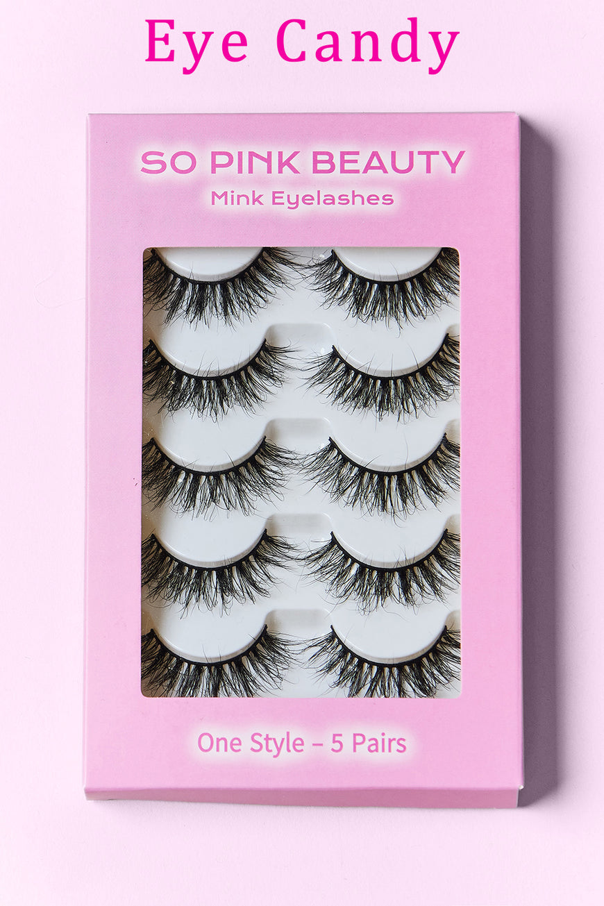 SO PINK BEAUTY Mink Eyelashes 5 Pairs - TopFashionHQ