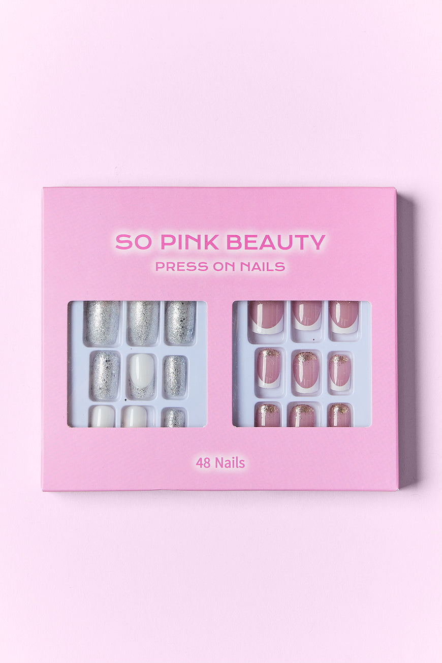 SO PINK BEAUTY Press On Nails 2 Packs - TopFashionHQ