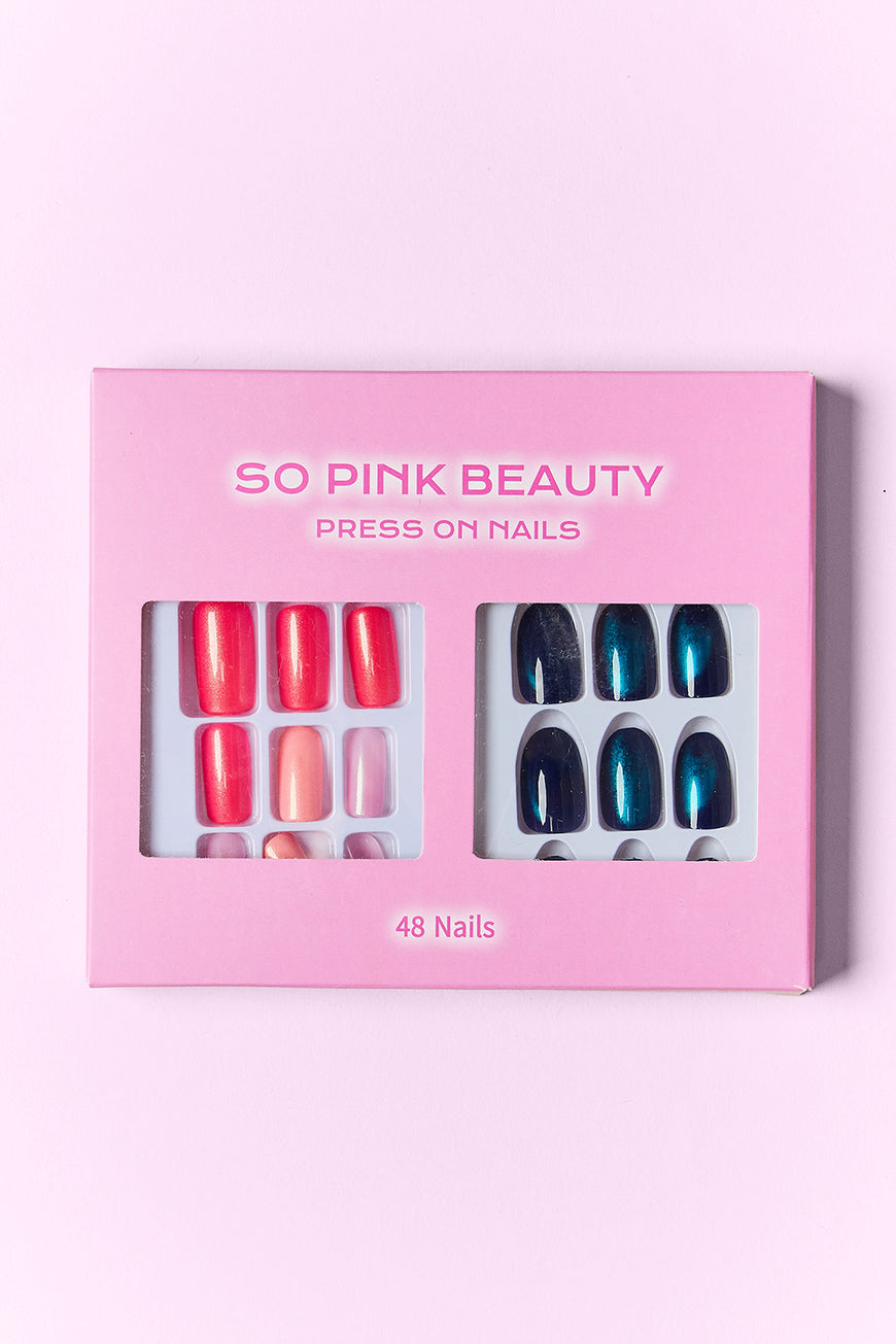 SO PINK BEAUTY Press On Nails 2 Packs - TopFashionHQ