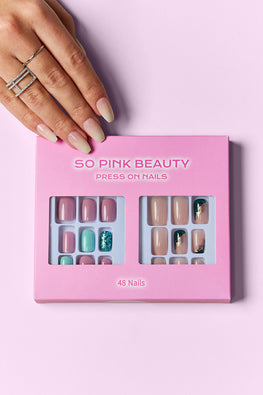 SO PINK BEAUTY Press On Nails 2 Packs - TopFashionHQ