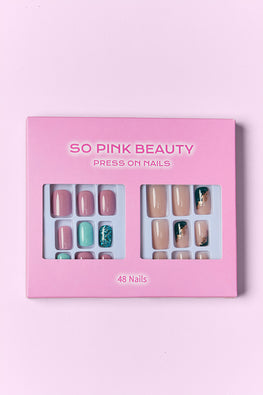 SO PINK BEAUTY Press On Nails 2 Packs - TopFashionHQ