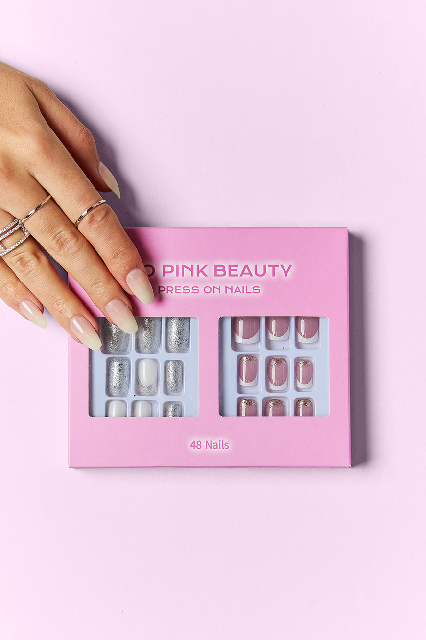 SO PINK BEAUTY Press On Nails 2 Packs - TopFashionHQ