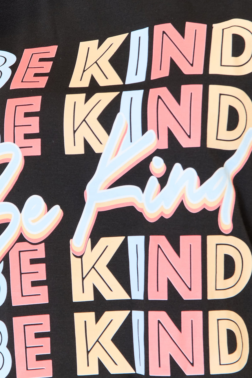 Simply Love BE KIND Graphic Round Neck T-Shirt - TopFashionHQ