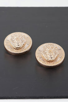 Grand Lion Emblem Earrings