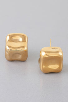 Modern Cube Stud Earrings