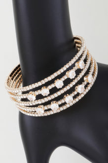 Multi Jeweled Cuff Bracelet