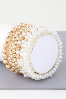 Multi Pearl Beaded Bracelet