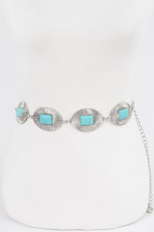 Western Style Metal Chain Belt