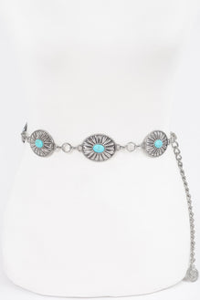 Western Style Metal Chain Belt