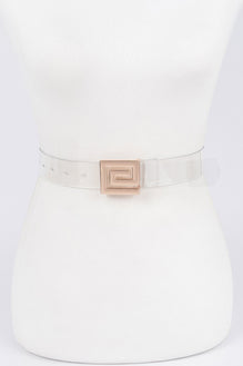 Metal Buckle Vegan Belt