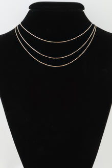 Triple Sleek Chain Necklace