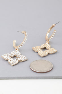Bejeweled Flower Earrings