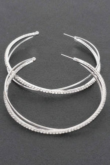 Rhinestone Hoop Earring