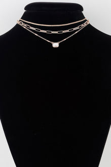 Triple Jeweled Choker Necklace