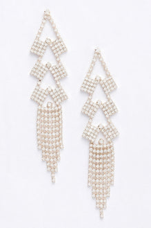 Rhinestone Fringe Earring