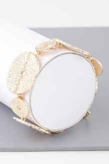Multi Hammered Disc Bracelet