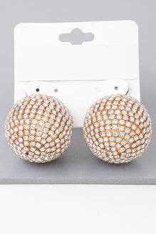 Bejeweled Rhinestone Disco Earrings