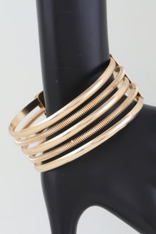 Multi Twisted Open Cuff Bracelet