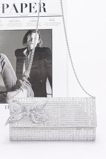 Rhinestone Party Clutch W/ Rhinestone Bow