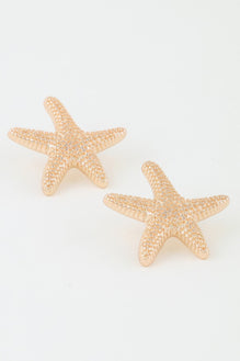 Hammered Starfish Stud Earrings