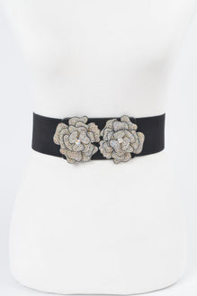 Ab Stone Flower Elastic Belt