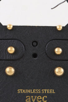 Triple Orb Stud Earrings