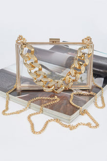 Transparent Hard Case W/stoned Chain