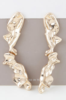 Shiny Abstract Ripple Earrings