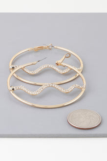 Bejeweled Snake Hoop Earrings