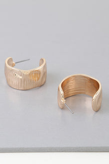Abstract Cut Hoop Earrings