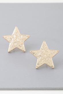 I'm A Star Hammered Earrings