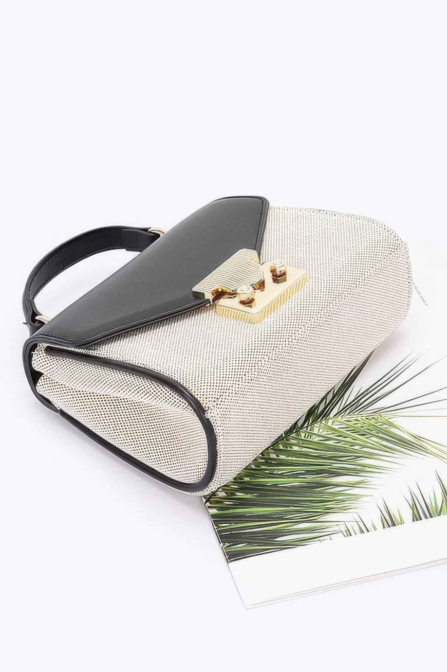 Canvas Top Handle Flap Bag